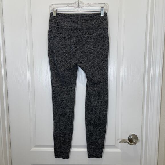 Athleta Herringbone Metro High Waisted Leggings Pockets Gray Black M - Picture 7 of 7
